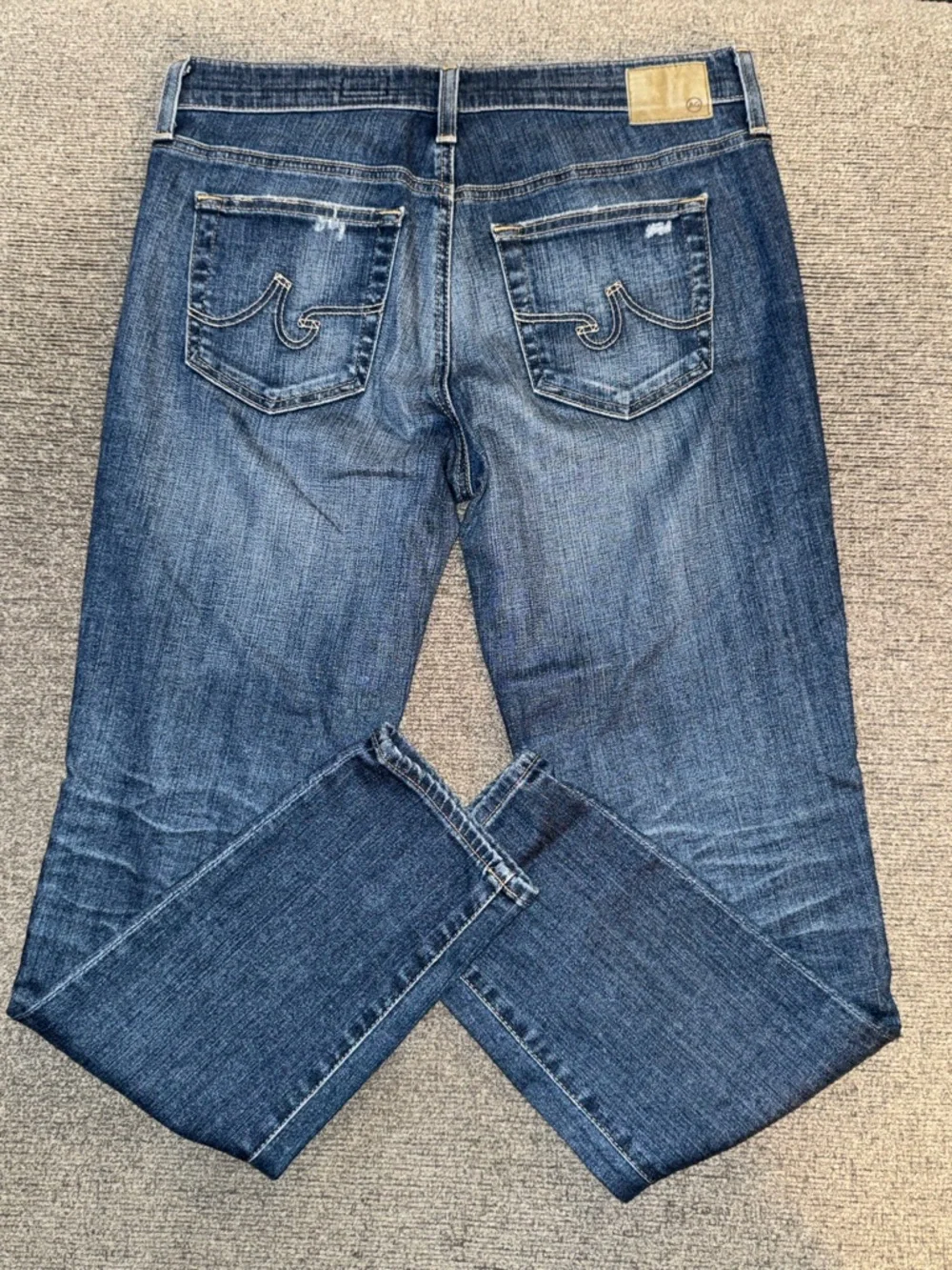 AG Adriano Goldschmied Women's Indigo Distressed Skinny Jeans